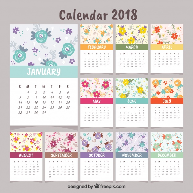 印刷して使える2018年のカレンダー無料ダウンロード素材13選 Shumi Momagazine